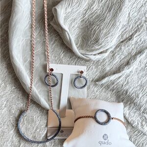 Rose Gold and Silver Jewelry Set